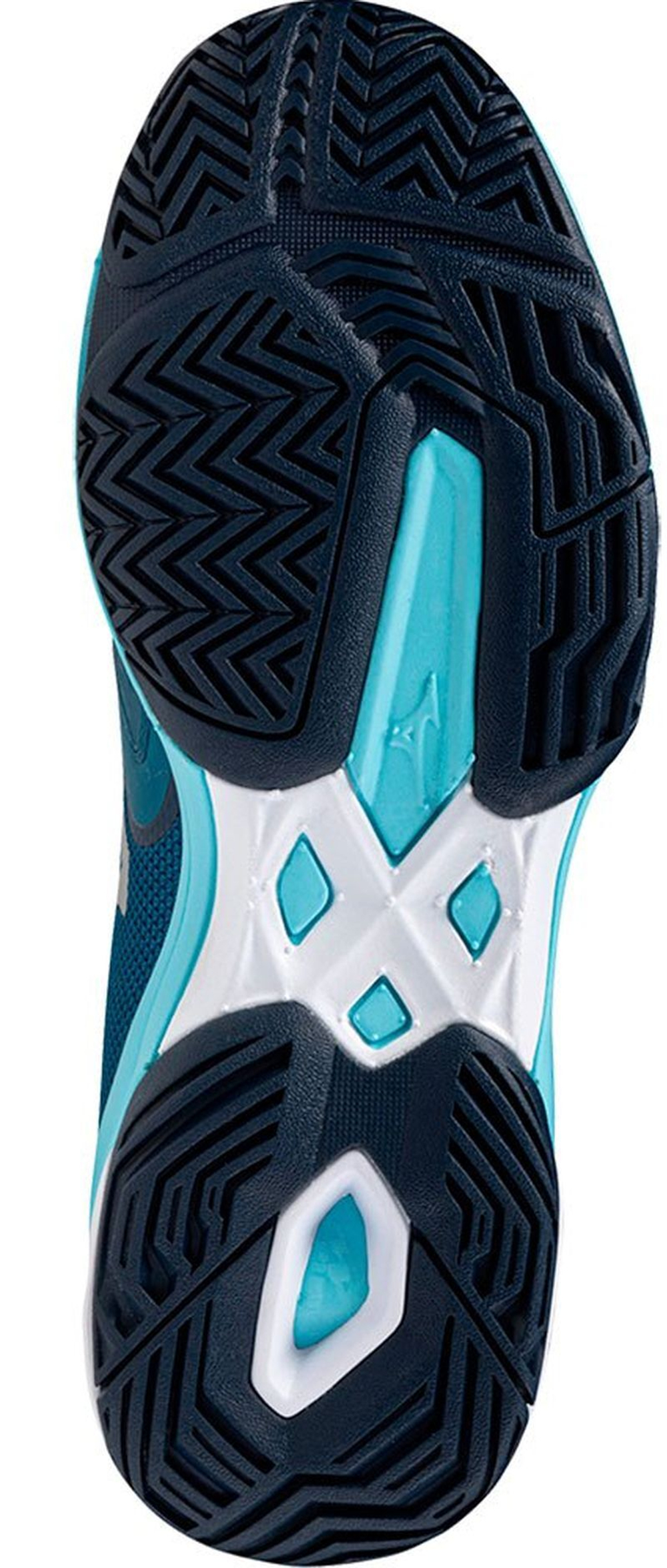 Теннисные кроссовки Mizuno Wave Exceed Light 2 AC - moroccan blue/white/bluejay - Бирюзовый