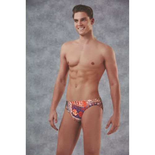 Мужские трусы слипы оранжевые с принтом &quot;ковер&quot; Doreanse 1403