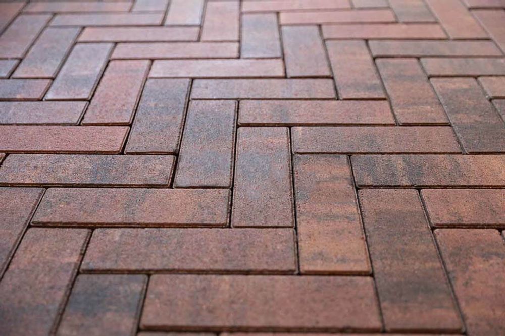 Тротуарная плитка Steingot Паркет, цвет Клинкер, Colormix, мультиформат, толщина 60 мм