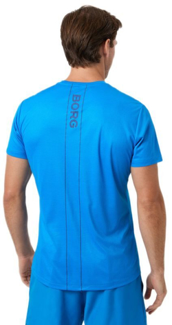 Мужская теннисная футболка Bjorn Borg Ace Light - синий лимонад электрик