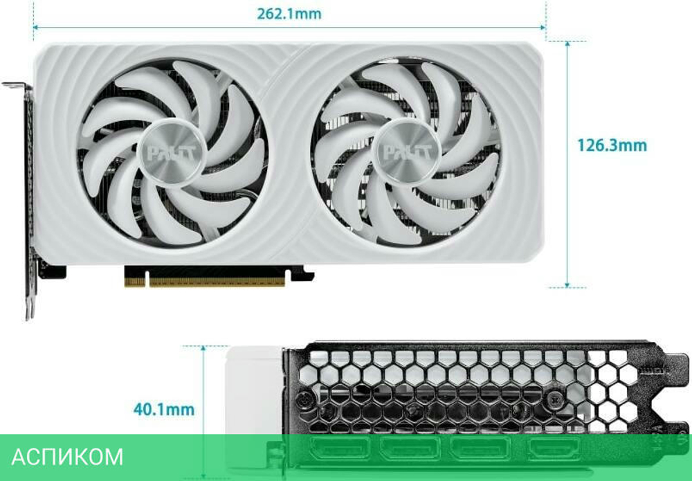 Видеокарта Palit GeForce RTX 5060 Ti OC 16GB GDDR7 белый (NE7506TU19T1-GB2061M)