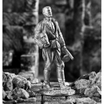 Оловянный солдатик Автоматчик с бюстом, 1945 г.