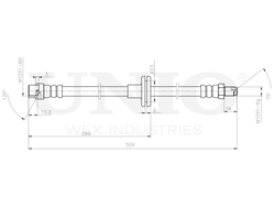 Шланг тормозной передний UNIO BRH-10051