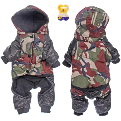 Комбинезон зимний для собак мелких и средних пород «BRO Style», камуфляж, р XХL