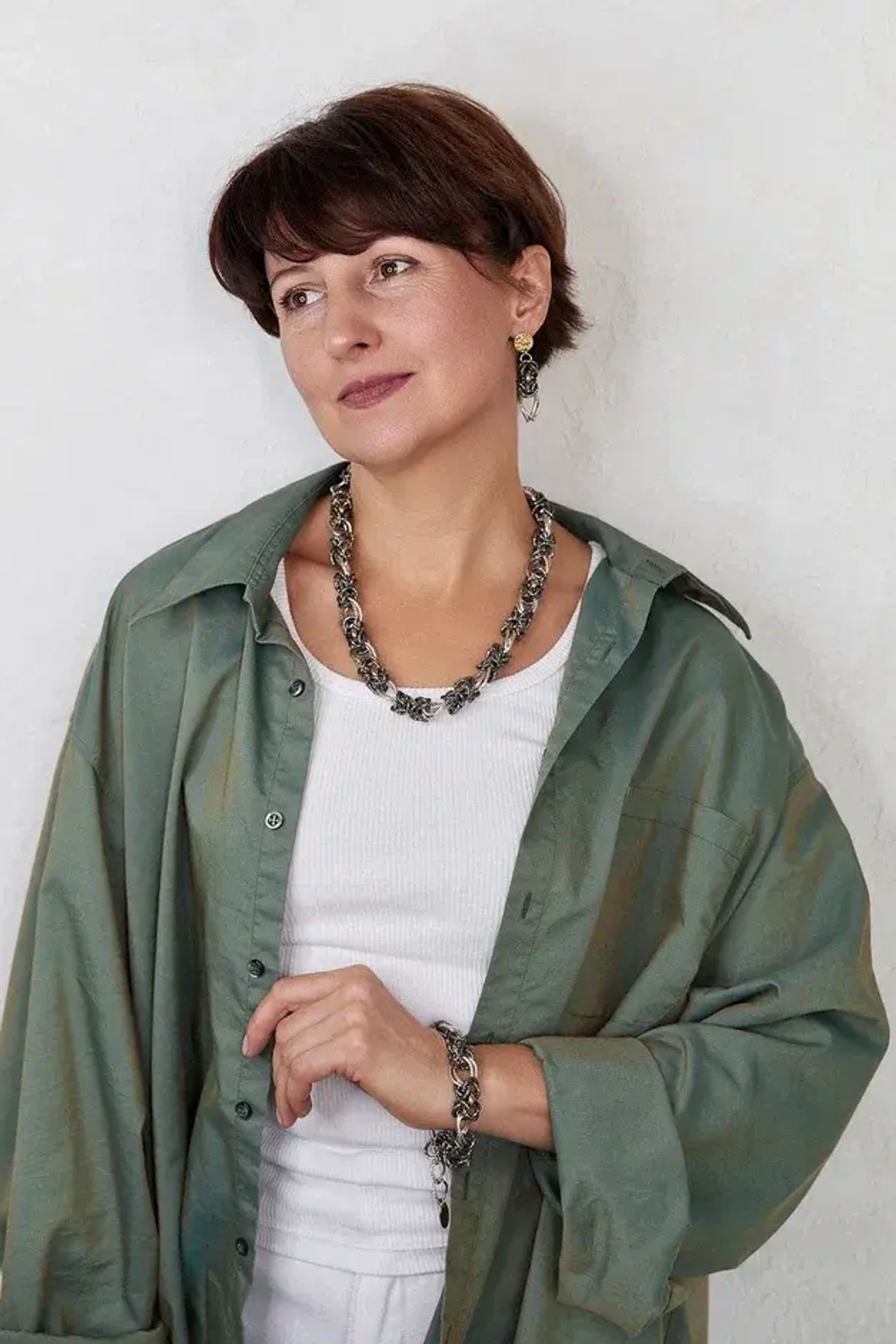 HMG 1132 G Колье королевское плетение арт.1950