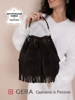 Cумка через плечо средняя замшевая мешок