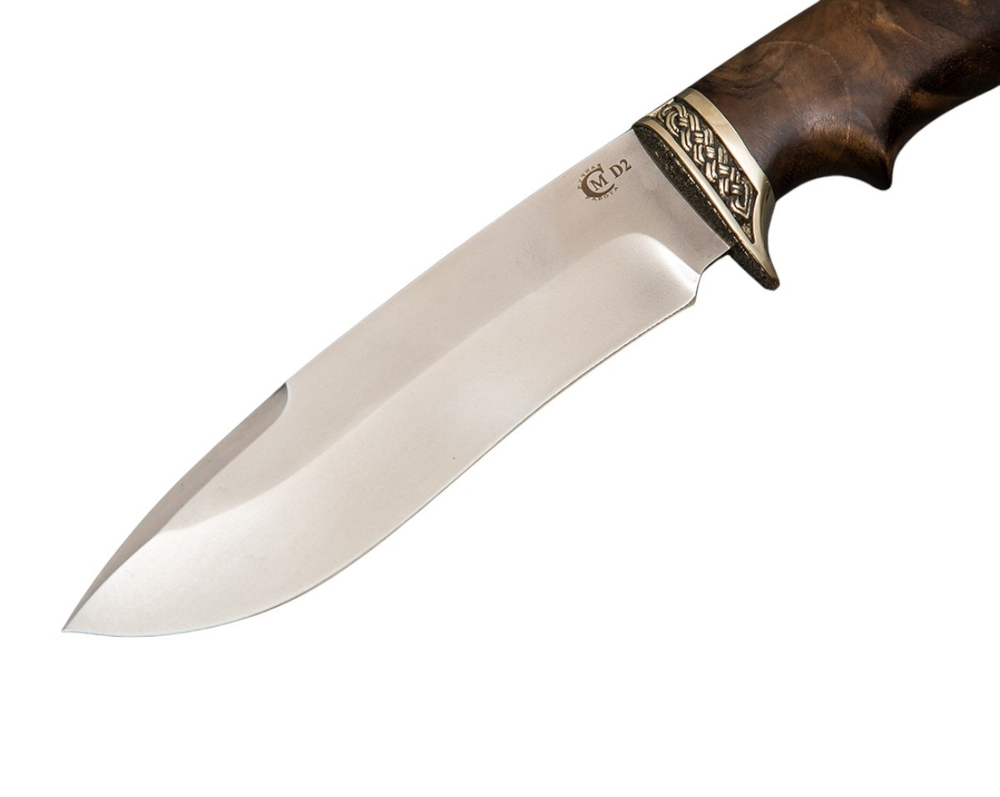 Нож кузница Семина Скиф, ст. D 2, литье, орех(кап)