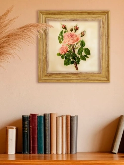 Картина настенная интерьерная в раме "под дерево" 26*26 см