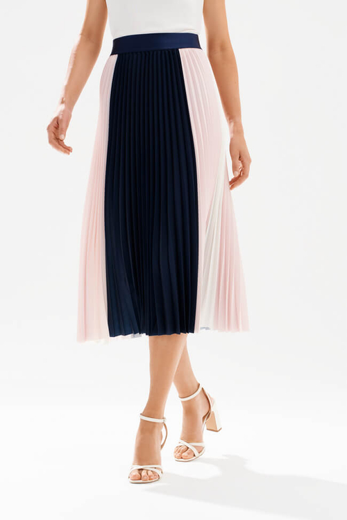 4943 Юбка женская (синий/розовый/молочный)