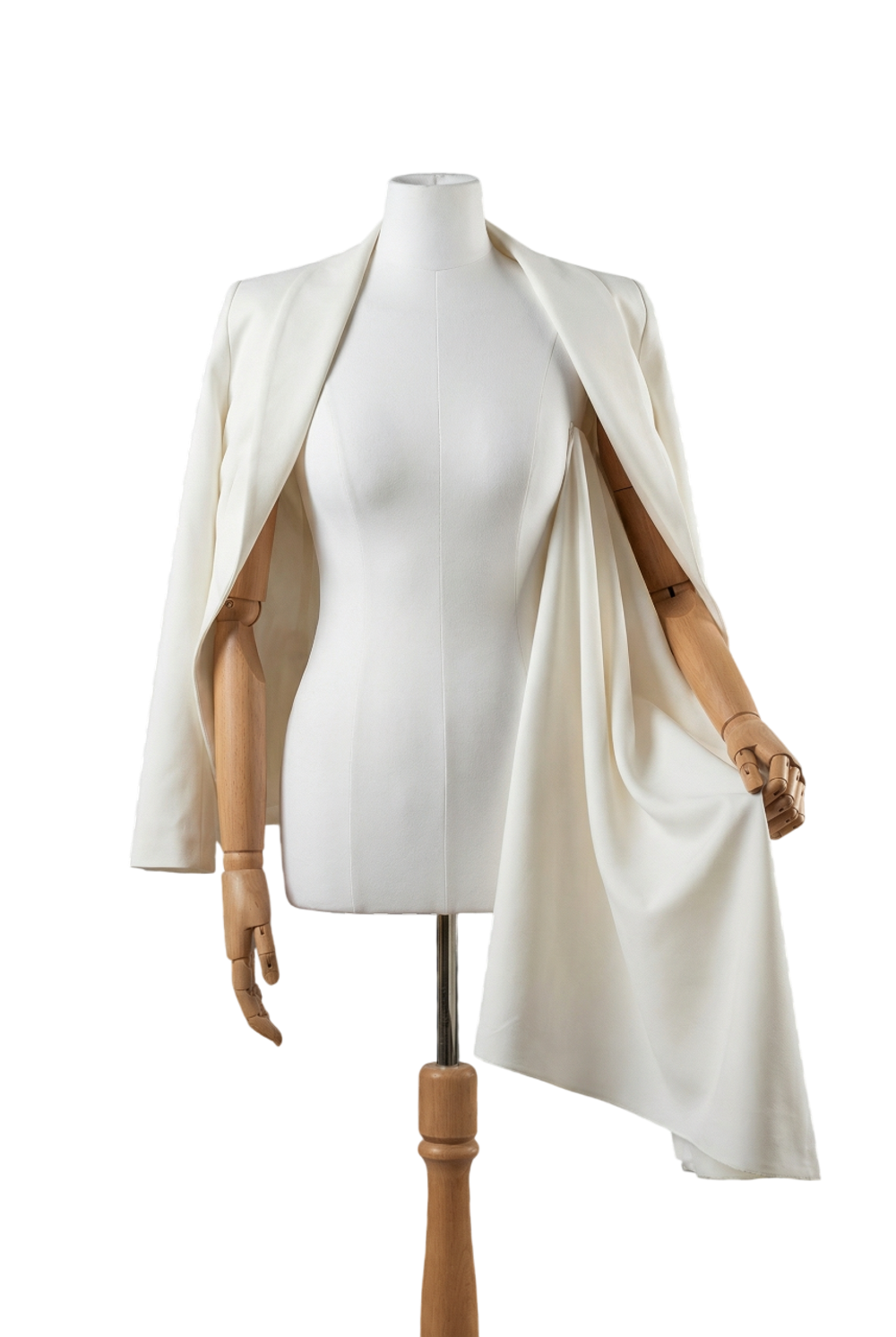 Костюмная стрейч молочный