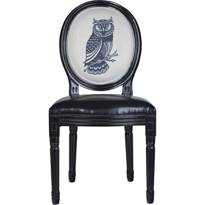 Стул "Филин" 48х46х96см, дерево/полиуретан/велюр/лён