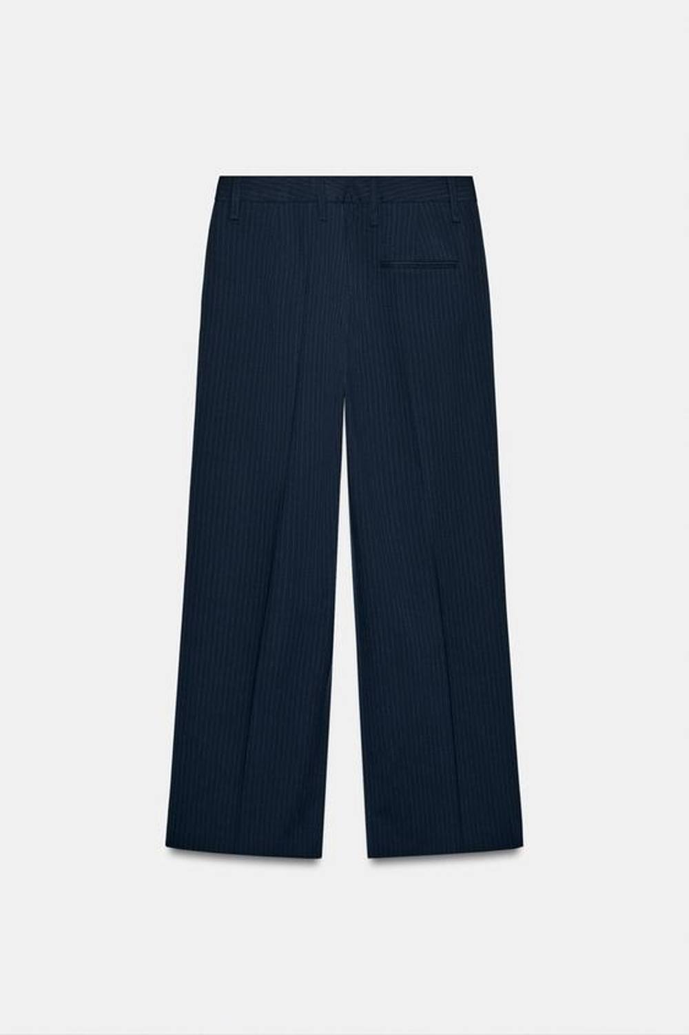 ZARA БРЮКИ В ПОЛОСКУ С ПУГОВИЦАМИ — ZW COLLECTION, МОРСКОЙ СИНИЙ