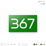 Номер на дверь 367, табличка на дверь для офиса, квартиры, кабинета, аудитории, склада, зеленая 120х70 мм, Айдентика Технолоджи