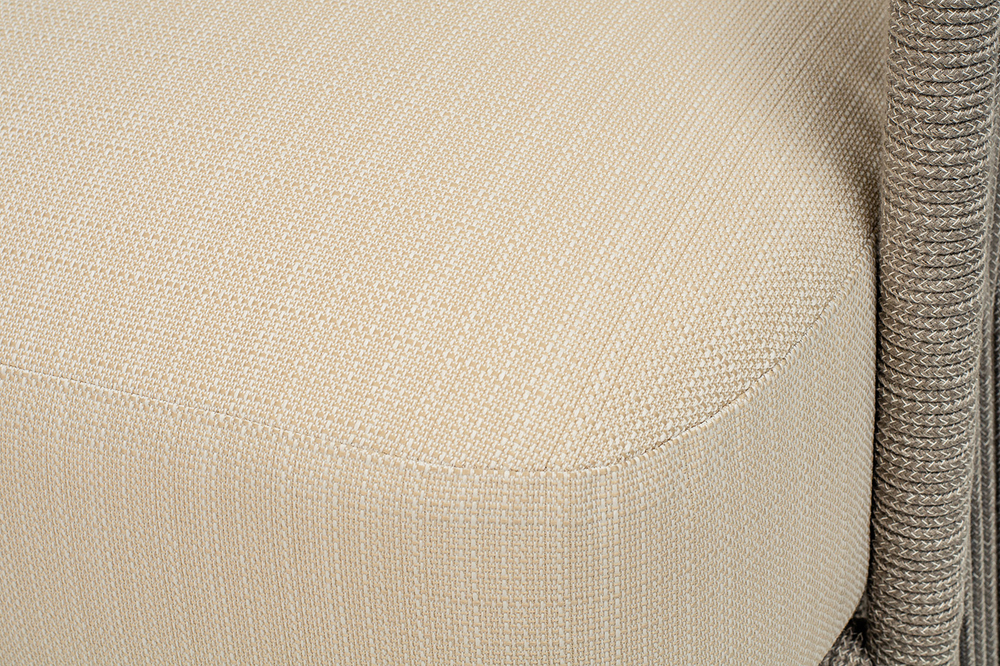 "Альбано" лаунж-зона 5-местная плетеная из роупа (веревки), каркас алюминиевый светло-серый, роуп серый меланж