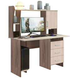 Стол компьютерный № 5 Ясень шимо темный / Ясень шимо светлый