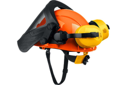 Защитная каска ЗУБР триада, в комплекте с наушниками и защитным экраном 11099