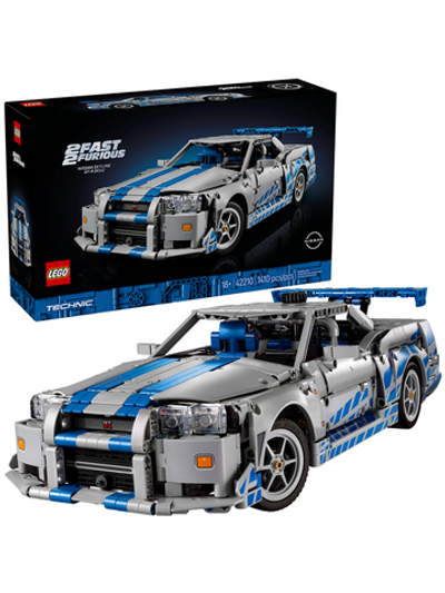 Конструктор Лего Техник Форсаж 2 Ниссан Скайлайн | LEGO Technic Nissan Skyline GT-R (R34) 42210, 800 деталей 9+