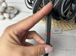 КАНТ ЧЕРНЫЙ с люрексом 1см