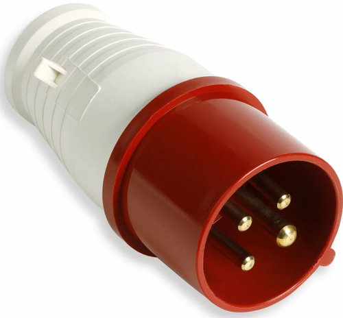 Вилка 3Р+РЕ 16А 380А IP44