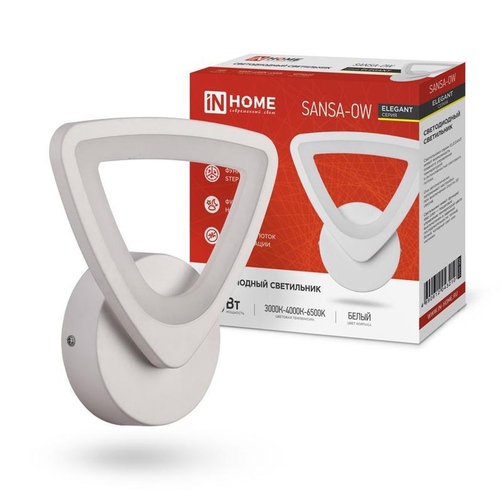Светильник светодиодный ELEGANT SANSAR-W 15Вт 3000-6500К 1050лм 230В STEP COLOR бел. IN HOME 4690612043210