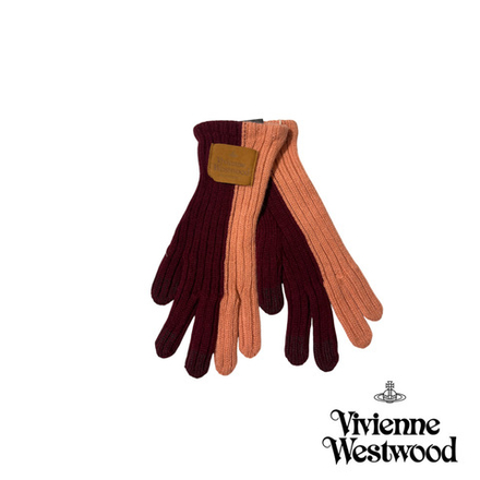 VIVIENNE WESTWOOD ПЕРЧАТКИ ДВУХЦВЕТНЫЕ