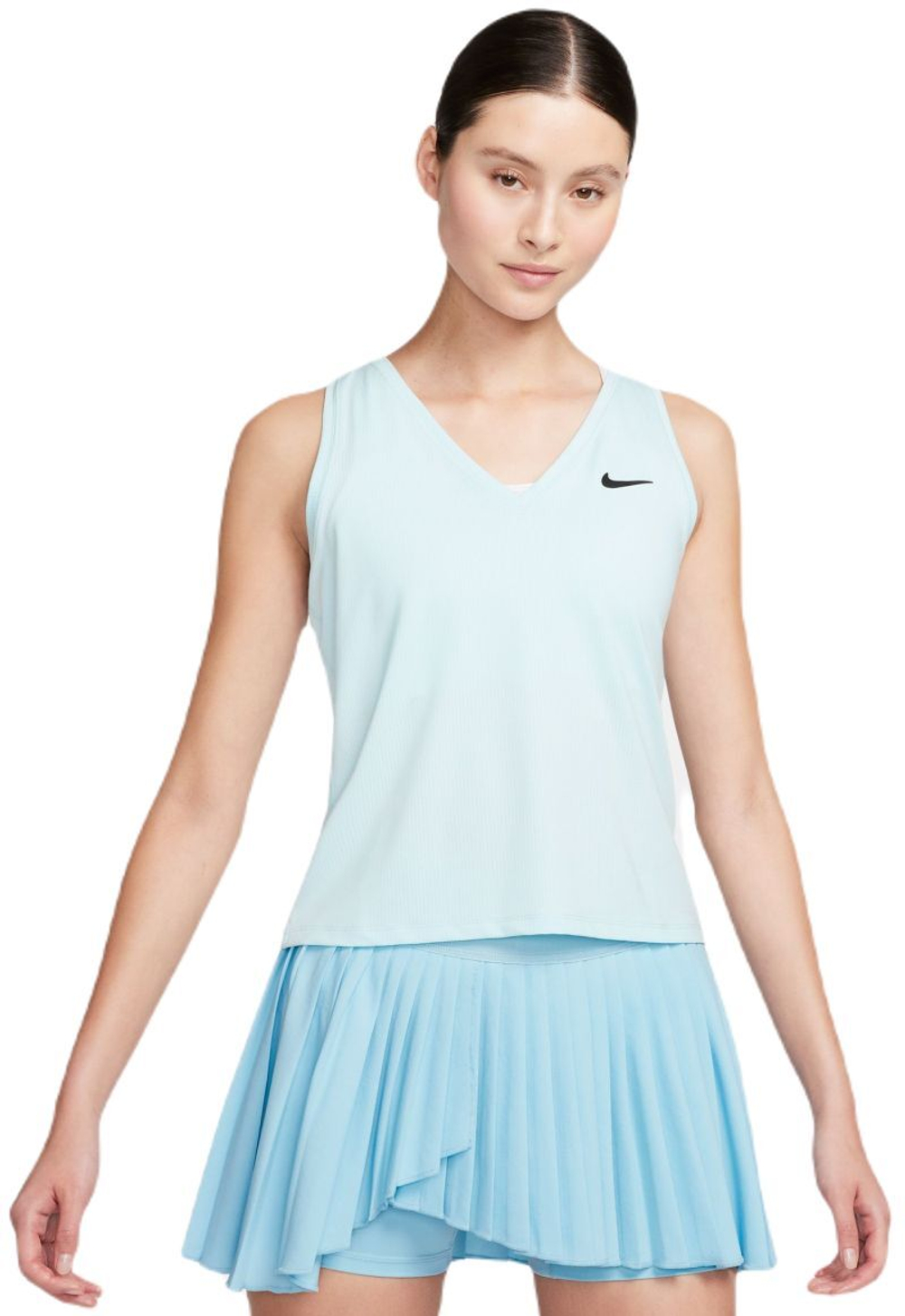 Женский топ теннисный Nike Court Dri-Fit Victory Tank - небесный