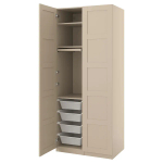 Гардероб - PAX / BERGSBO IKEA/ПАКС/  БЕРГСБО  ИКЕА,  237х100 см, бежевый