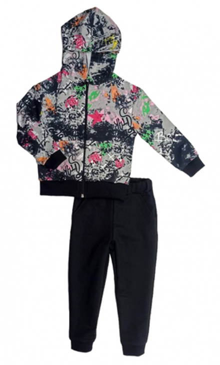 Спортивный костюм 0310/4 star на серо-черном