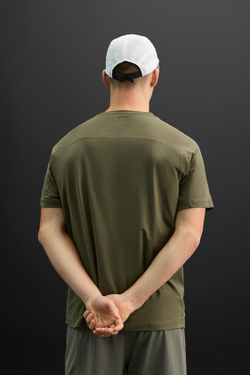 ZARA БАЗОВАЯ СПОРТИВНАЯ ФУТБОЛКА, ОЛИВКОВЫЙ