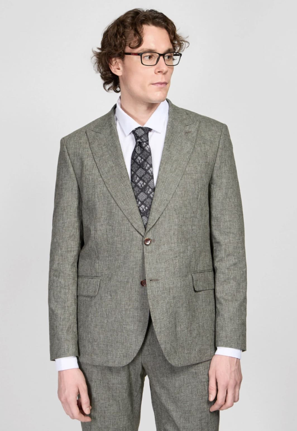 Мужской костюм двойка (серый) В76