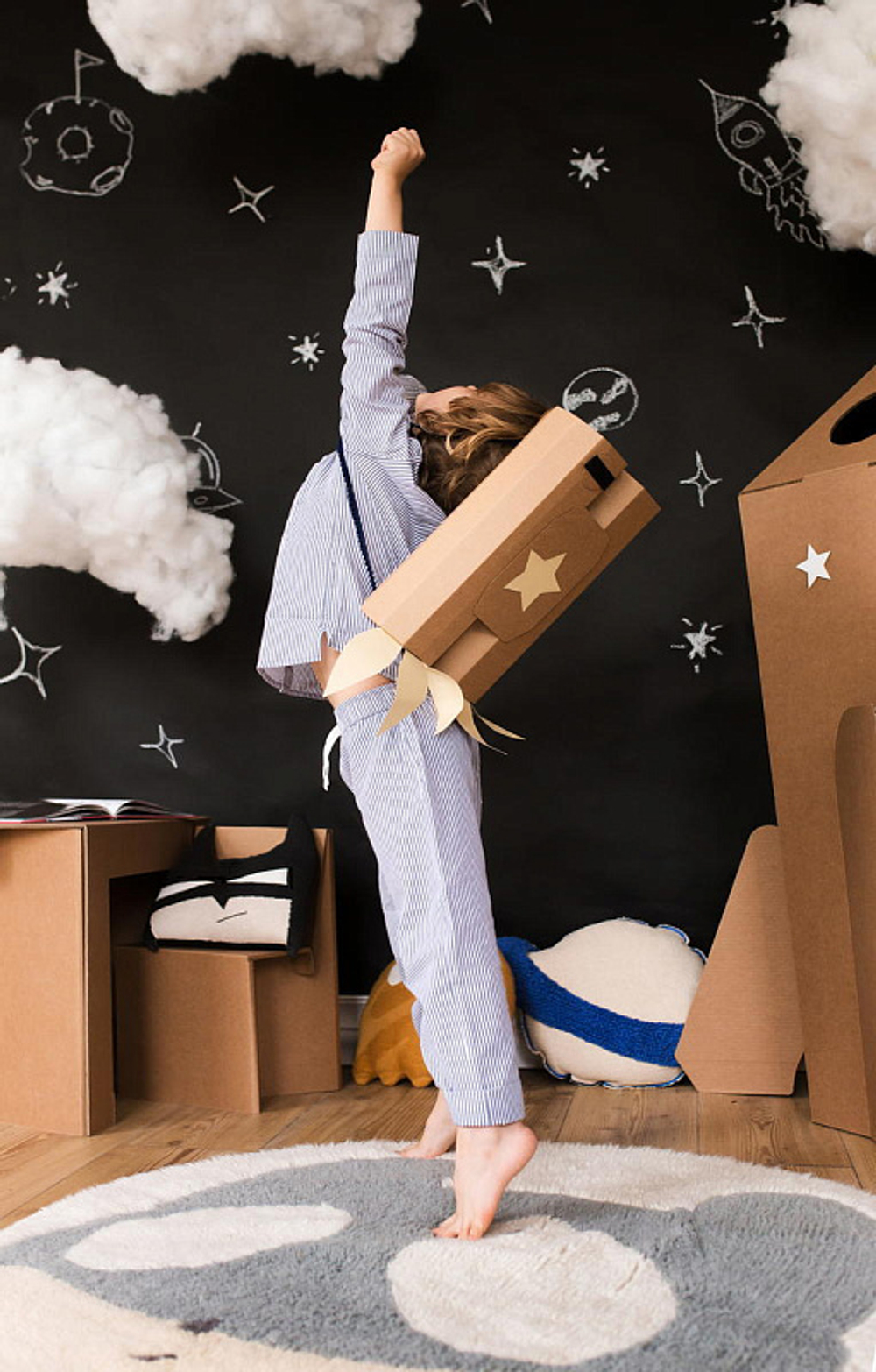 Шерстяной стираемый ковер Lorena Canals Astromouse 100D