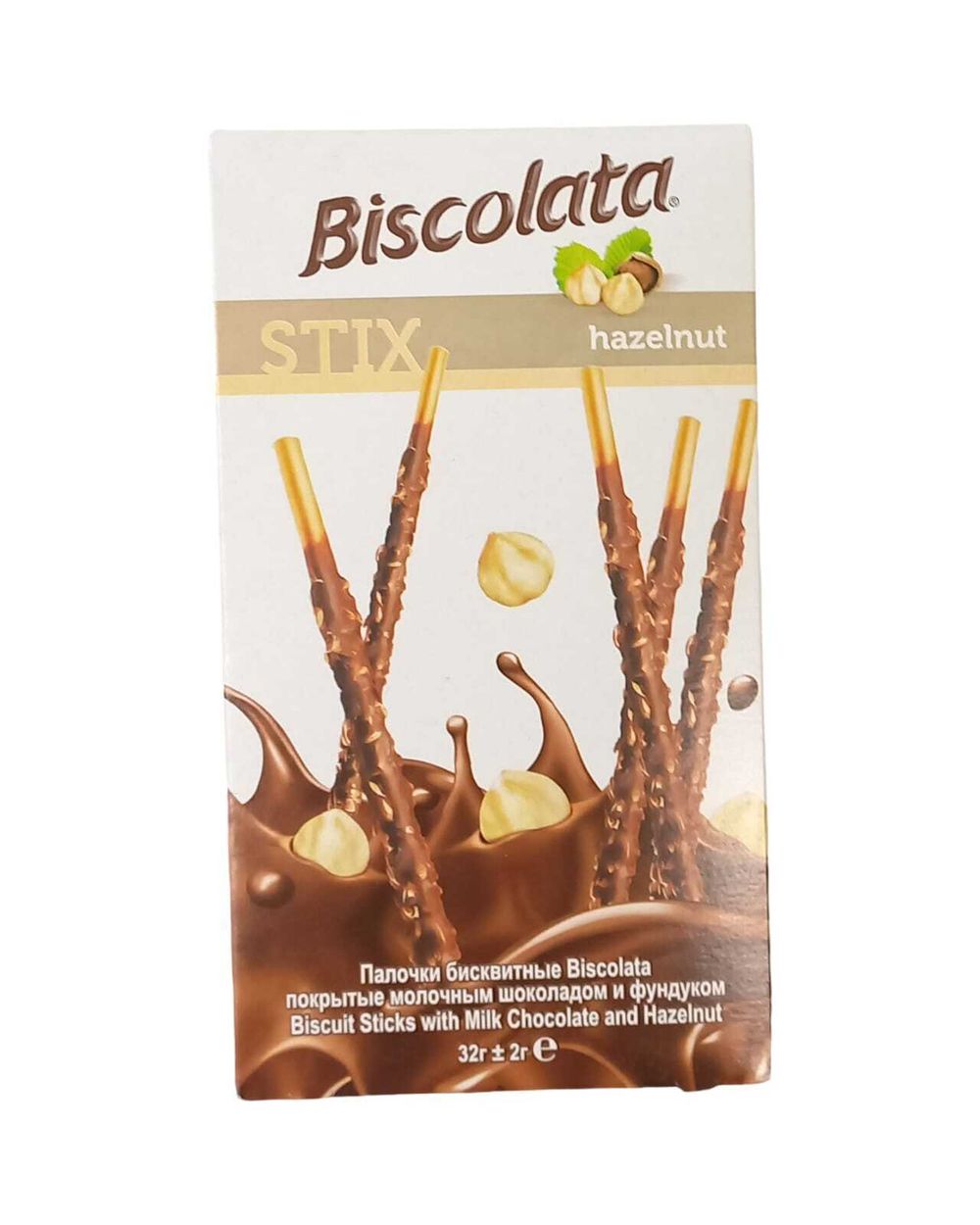 Палочки "Бисколата" покрытые мол.шок. 40гр