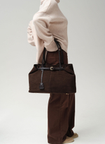 Замшевая сумка Daniela DBR 31375 черный каштан