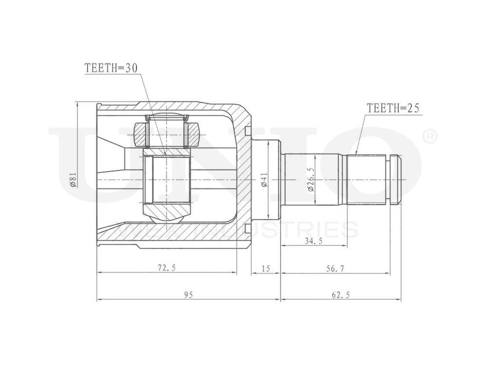 ШРУС внутренний UNIO CVJ-30128