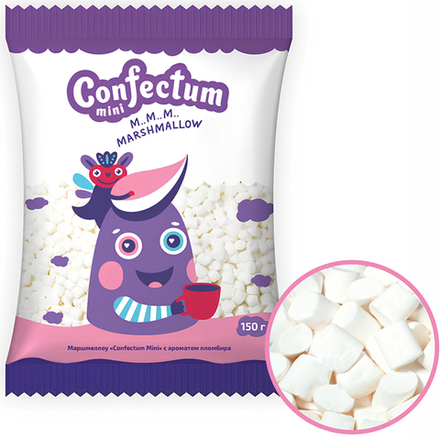 Жевательный зефир Mini для кофе c ароматом пломбира и ванили 150г