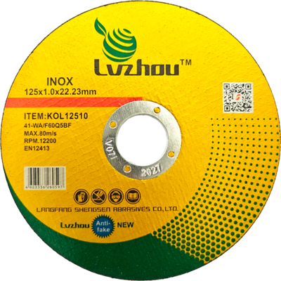 Диск отрезной по металлу и нержавеющей стали LVZHOU 125х1,0х22,23mm, KOL12510