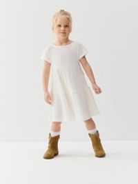 Платье с воланами "Тофу"