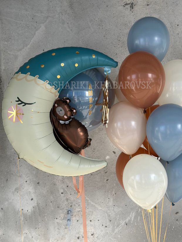 Воздушные шары на выписку для мальчика №8063