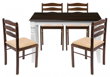 Обеденная группа Хамад dirty oak / white / oak
