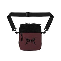 Сумка через плечо ТАЙНА LogoDL1 бордо-чер./черный принт