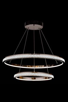 Подвесная люстра LED 115W 3000К/4000К/5500К LE7707/800-2K Black/Chrome чёрный хром Aida Leon