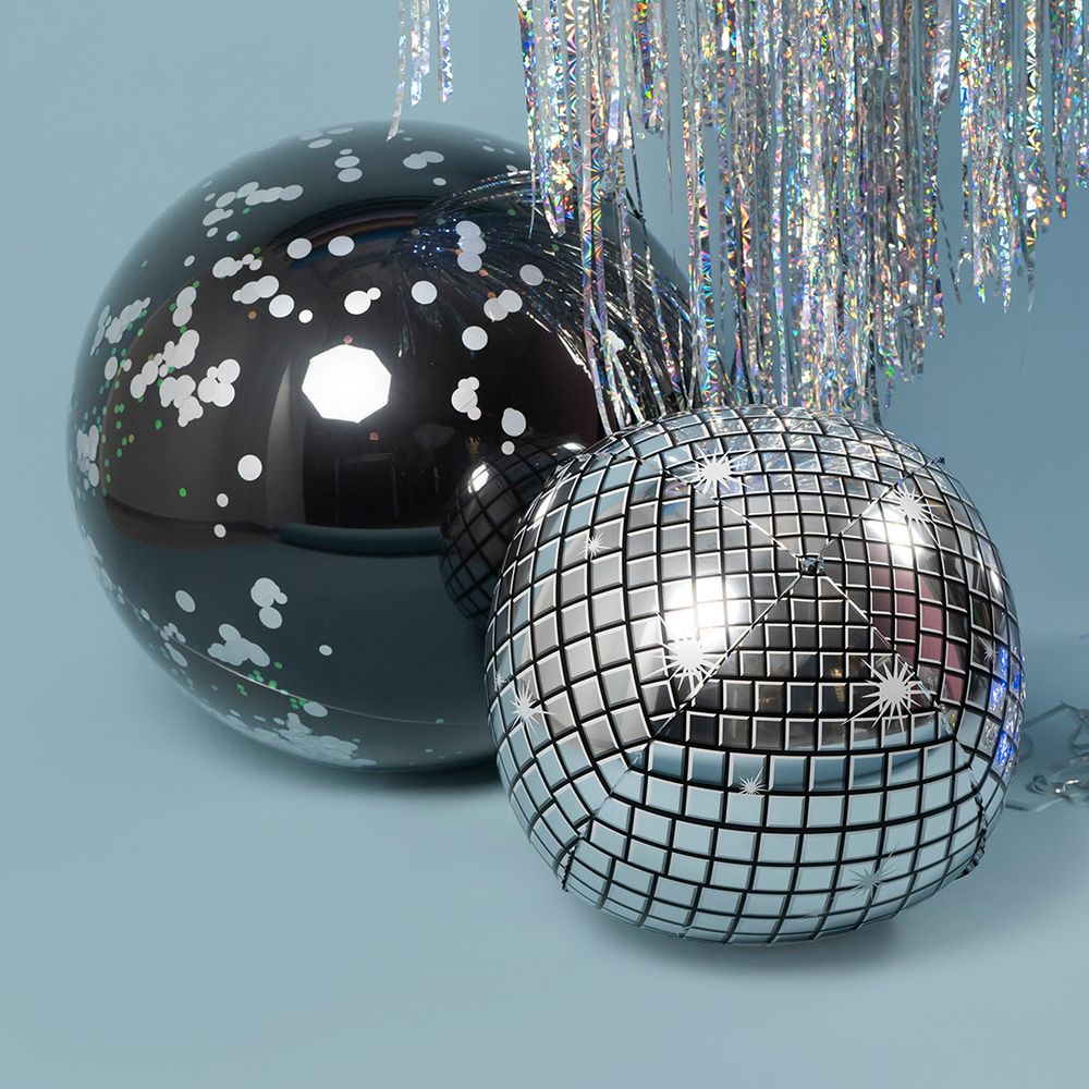 Шар (36''/91 см) Deco Bubble (синяя упаковка), Прозрачный, Кристалл, 1 шт.