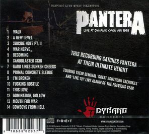 Pantera / Live At Dynamo Open Air 1998 (CD)