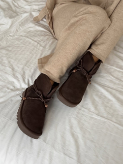 Угги из натуральной замши/натуральный мех