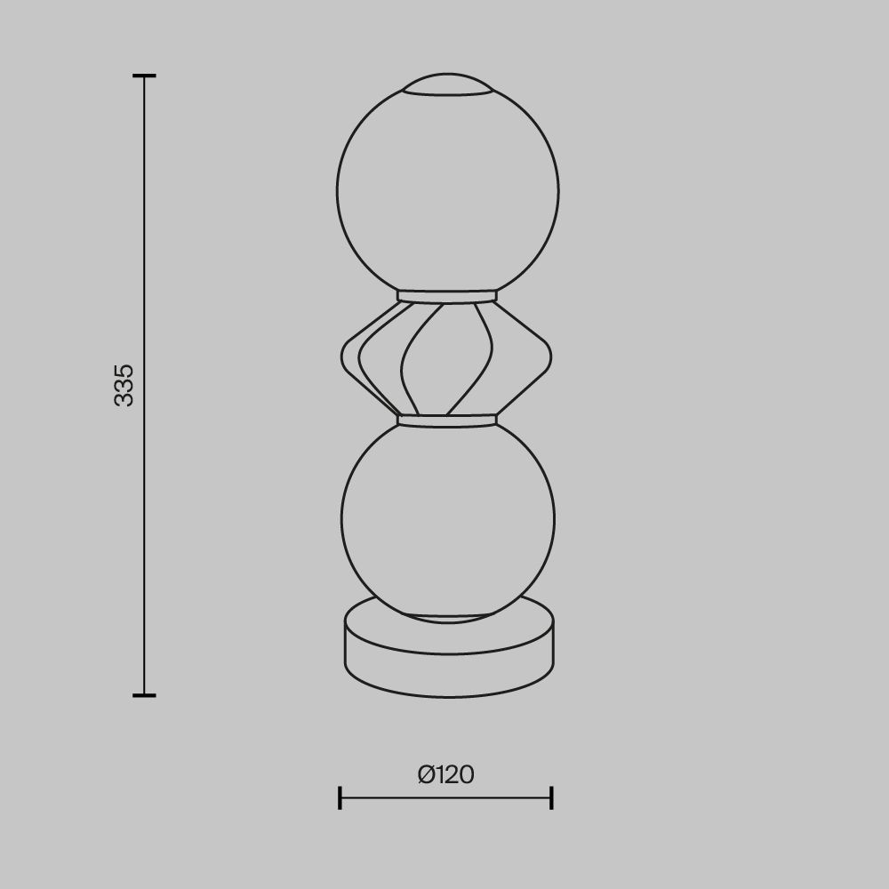 Настольная лампа светодиодная Maytoni Brosche MOD362TL-L10GR3K