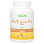 Super Nutrition, Milk Thistle Plus, расторопша с экстрактами куркумы и артишока, 175 мг, 120 растительных капсул