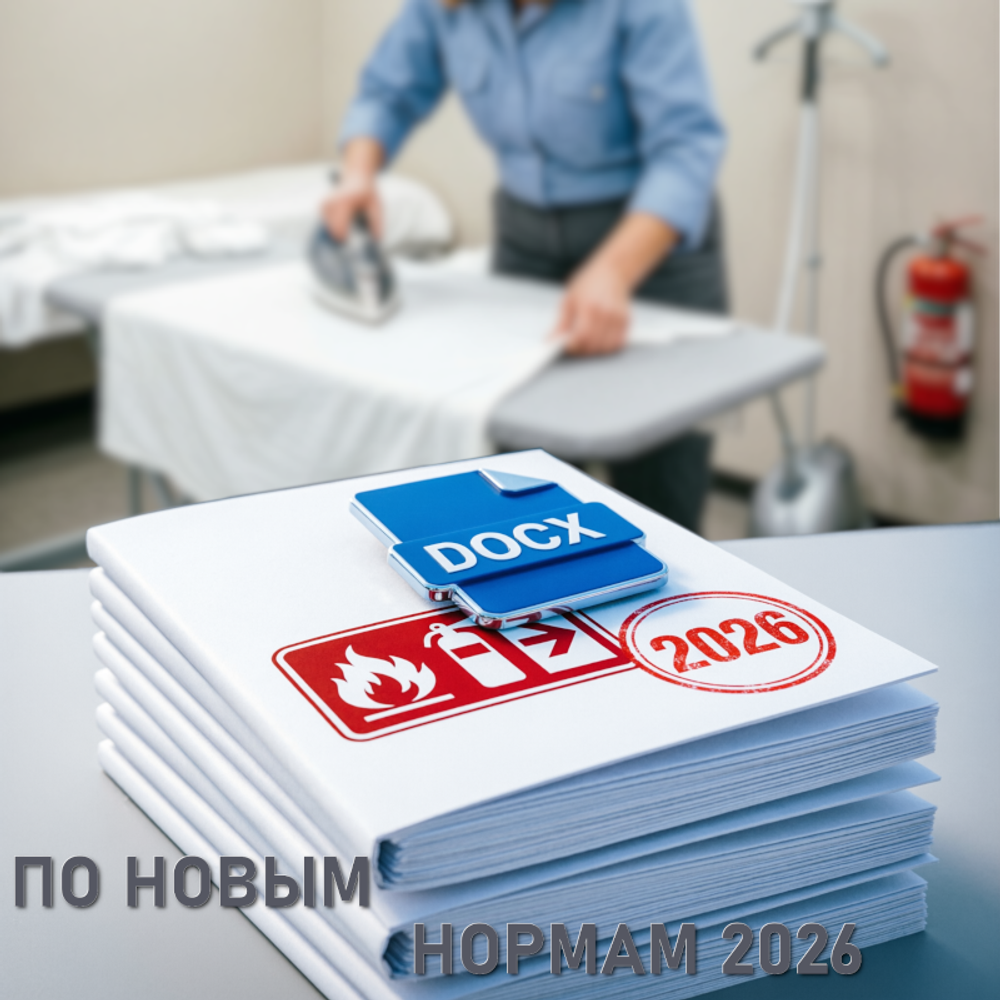 Медицинские учреждения. Инструкция о мерах пожарной безопасности для прачечной 2026 формат Word (.docx)