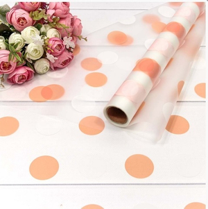 Пленка прозрачная "Горох" Оранжевый