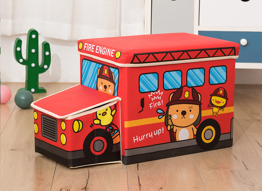 Коробка для хранения игрушек и вещей Blonder Home Fire Truck CAR/30