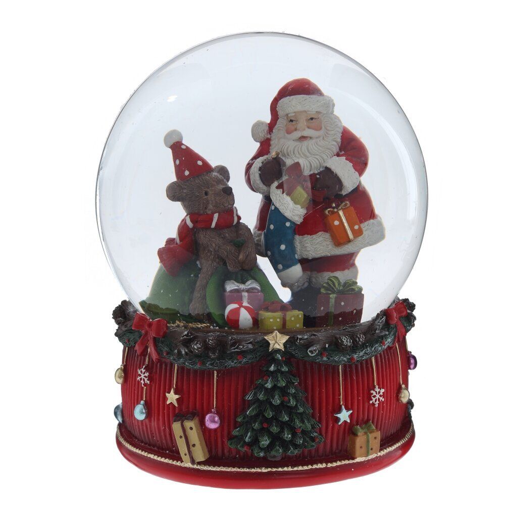 GAEM Фигурка декоративная "Дед Мороз" в стекл шаре (ключ,муз), D 15 см, L14 W15 H20 см